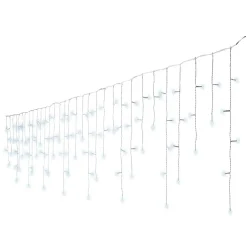 Guirlande Lumineuse|EMINZA Stalactite lumineuse 20 m 490 LED câble blanc Stars Blanc froid Blanc Froid - câble blanc