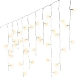 Guirlande Lumineuse|EMINZA Stalactite lumineuse 7,50 m 175 LED câble blanc Stars Blanc chaud Blanc Chaud - câble blanc