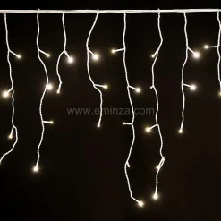 Guirlande Lumineuse|EMINZA Stalactite lumineuse 11 m 259 LED câble blanc Stars Blanc chaud Blanc Chaud - câble blanc