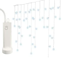 Guirlande Lumineuse|KAEMINGK Stalactite lumineuse à piles 7 m 192 LED Durawise Blanc froid