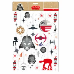 Déco Et Objet De Noël|Déco De Noël Disney|CHRISTMAS INSPIRATIONS Stickers pour fenêtre Disney Star Wars Rouge