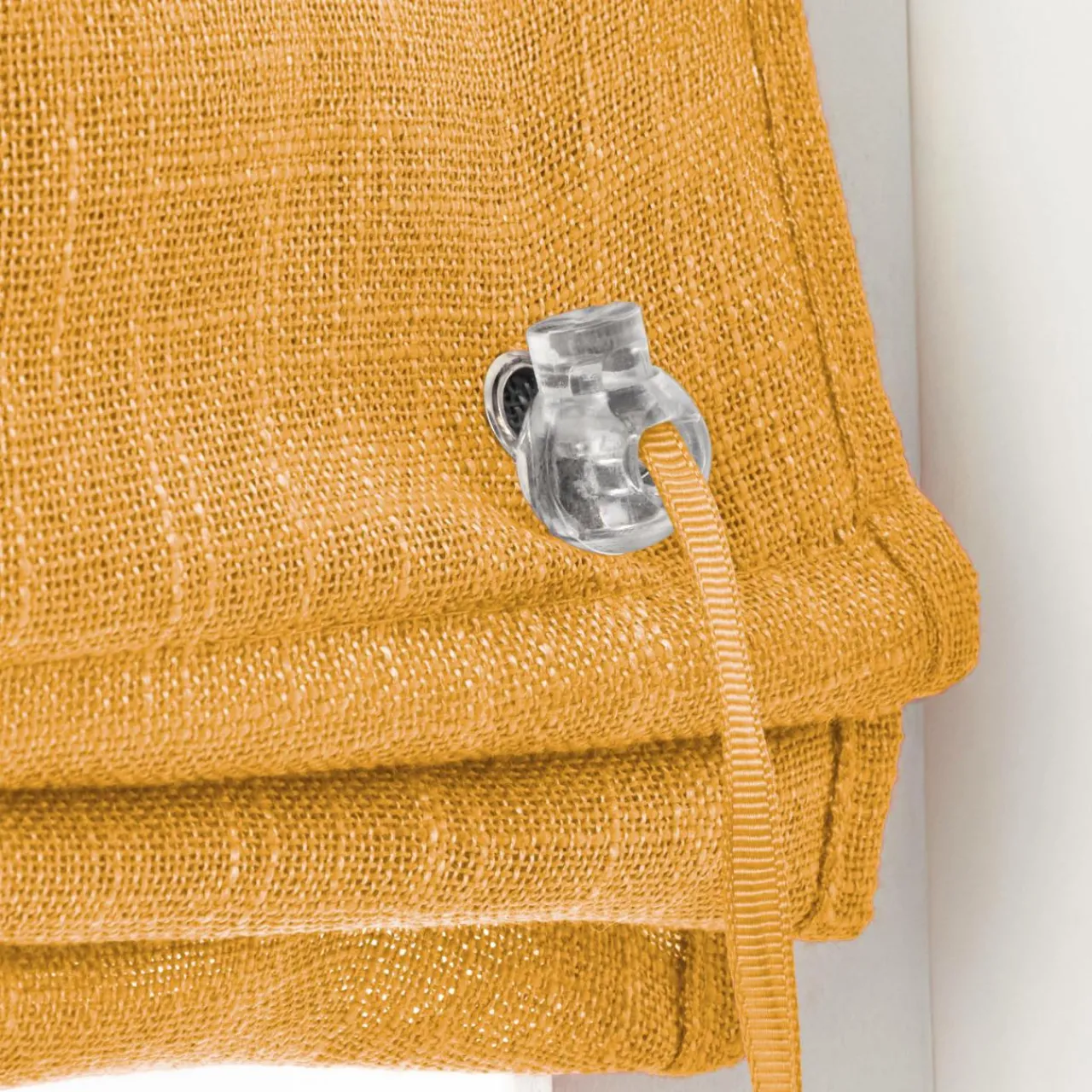 Store|EMINZA Store bateau passe tringle (45 x 180 cm) Robin Jaune ocre