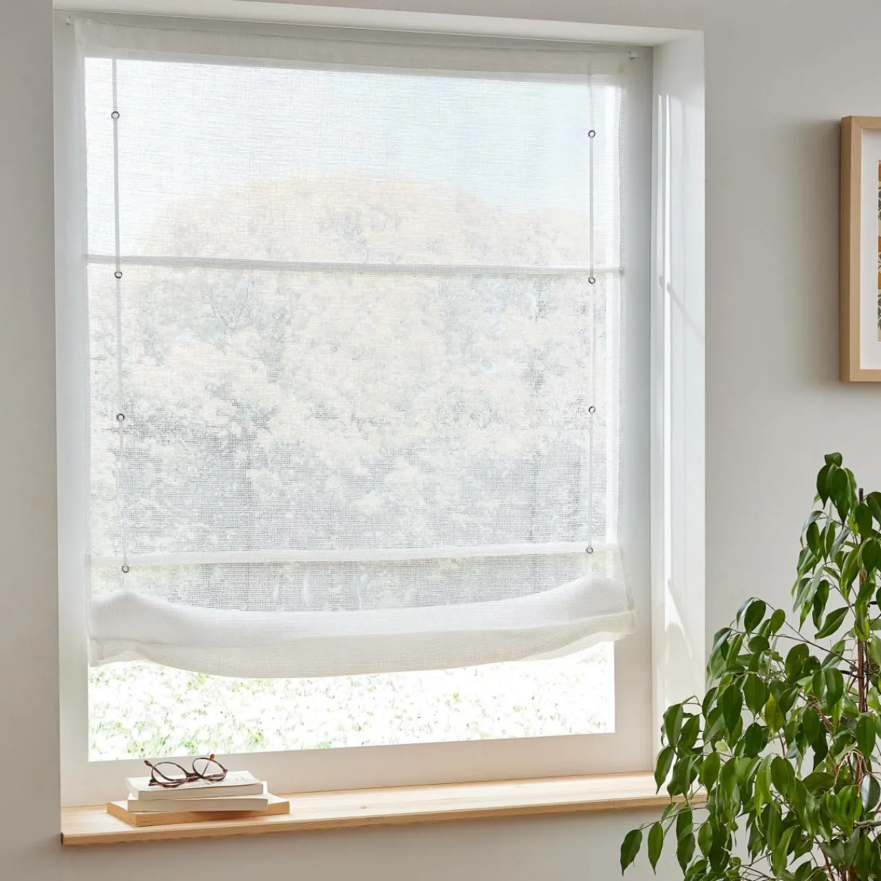 Store|EMINZA Store bateau passe tringle (90 x 180 cm) Luca Blanc