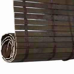 Store|LUANCE Store enrouleur à lattes (40 x 180 cm) Bambou Chocolat Marron