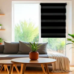 Store|LUANCE Store enrouleur Jour / Nuit (45 x 180 cm) Noir