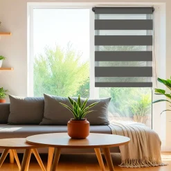 Store|LUANCE Store enrouleur Jour / Nuit (60 x 250 cm) Gris Anthracite