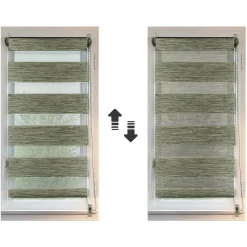 Store|LUANCE Store enrouleur Jour / Nuit (60 x 90 cm) chiné Vert