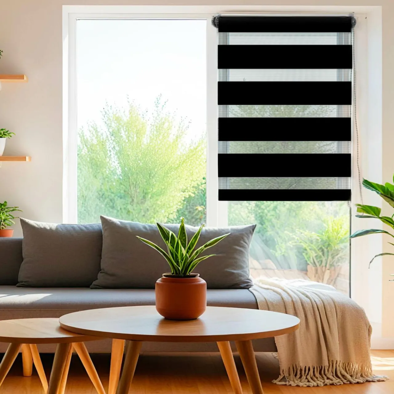 Store|LUANCE Store enrouleur Jour / Nuit (60 x 180 cm) Noir