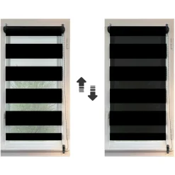 Store|LUANCE Store enrouleur Jour / Nuit (75 x 180 cm) Noir