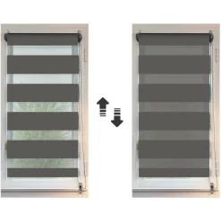 Store|LUANCE Store enrouleur Jour/Nuit (90 x 180 cm) Gris Anthracite