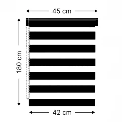 Store|LUANCE Store enrouleur Jour/Nuit (45 x 180 cm) Gris Anthracite