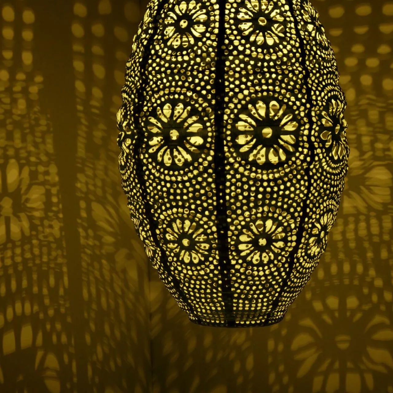 Luminaire Jardin|Eclairage Extérieur|#N/A Suspension de jardin solaire (H38 cm) Lanterne ajourée e Vert