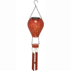Luminaire Jardin|Eclairage Extérieur|KAEMINGK Suspension de jardin solaire LED (H56 cm) Montgolfière Rouge