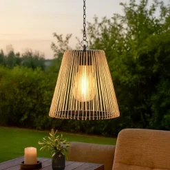 Luminaire Jardin|Eclairage Extérieur|#N/A Suspension de jardin solaire LED (D17,5 cm) Calabre Dée Or