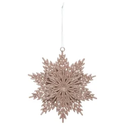 Décoration De Sapin|FEERIC LIGHTS Suspension de Noël (D12 cm) Étoile éternelle pailletée Rose
