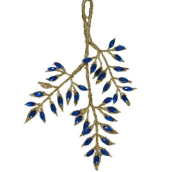 Décoration De Sapin|KAEMINGK Suspension de Noël (H24 cm) Branche diamant Bleu nuit