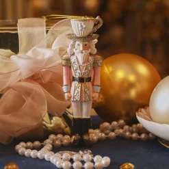 Décoration De Sapin|KAEMINGK Suspension de Noël (H12 cm) Casse-noisette Tea time Rose