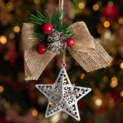 Décoration De Sapin|KAEMINGK Suspension de Noël (H15 cm) Décor étoilé Multicolore