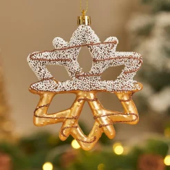 Décoration De Sapin|KAEMINGK Suspension de Noël H13 cm) Flocon gourmand Chocolat Marron