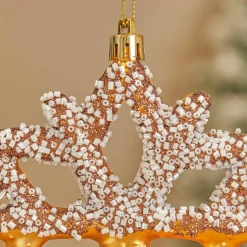 Décoration De Sapin|KAEMINGK Suspension de Noël (H13 cm) Flocon gourmand Chocolat Marron