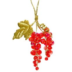 Décoration De Sapin|KAEMINGK Suspension de Noël (H11 cm) Grappe givré et or Rouge