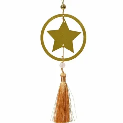 Décoration De Sapin|KAEMINGK Suspension de Noël (H8 cm) Kaya Camel Or