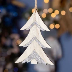 Décoration De Sapin|KAEMINGK Suspension de Noël (H10 cm) Maé Argent