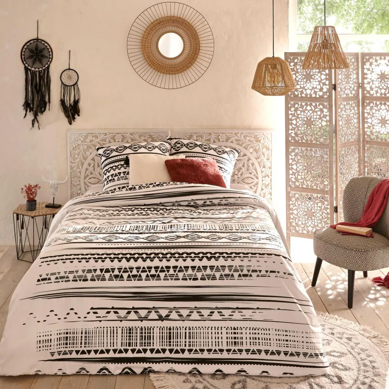 Lampe Suspension|ATMOSPHERA Suspension en corde (D30 cm) Ethnik Naturel