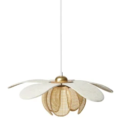 Lampe Suspension|OSTARIA Suspension lin et bambou (D50 cm) Madagascar Beige