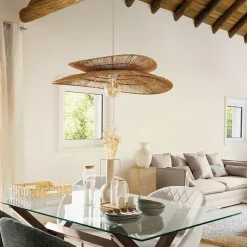 Lampe Suspension|Atmosphera, cru017dateur d'intu017drieur Suspension luminaire jute (69,5 cm) Alara Naturel