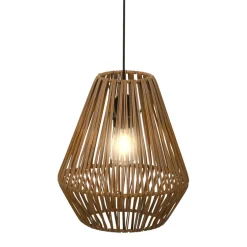 Luminaire Jardin|Eclairage Extérieur|KAEMINGK Suspension lumineuse de jardin à piles 15 LED (H27 cm) Messya Marron