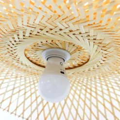 Lampe Suspension|EMINZA Suspension lumineuse en bambou (D75 cm) Mérida Naturel