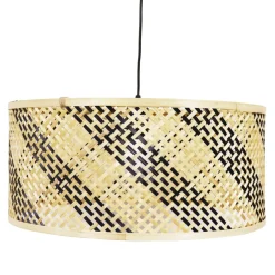 Lampe Suspension|EMINZA Suspension lumineuse en bambou (D50 cm) Frontera et naturel Noir