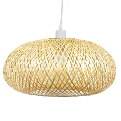Lampe Suspension|EMINZA Suspension lumineuse en bambou (D46 cm) Rotana Naturel
