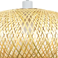 Lampe Suspension|EMINZA Suspension lumineuse en bambou (D46 cm) Rotana Naturel