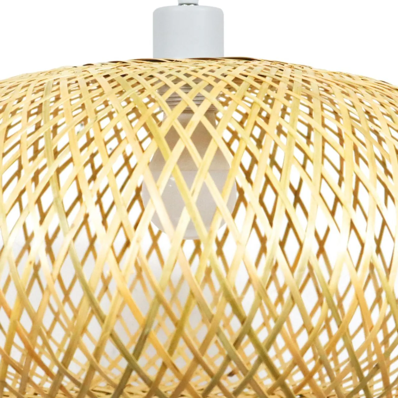 Lampe Suspension|EMINZA Suspension lumineuse en bambou (D46 cm) Rotana Naturel