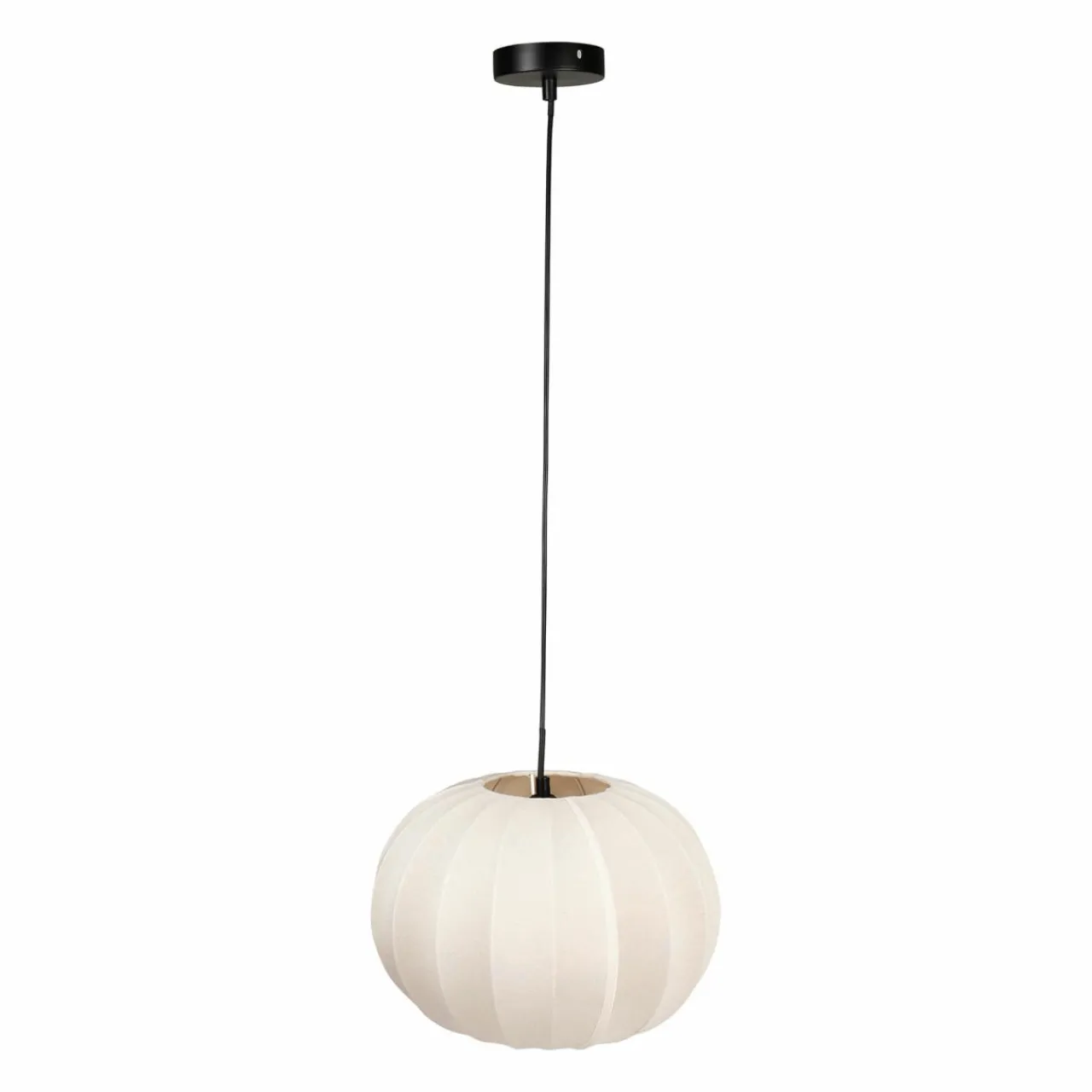 Lampe Suspension|OSTARIA Suspension lumineuse en coton (D32 cm) Intensa Beige
