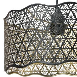 Lampe Suspension|OSTARIA Suspension lumineuse en métal (D30 cm) Farah e Noir