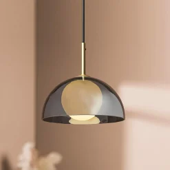Lampe Suspension|OSTARIA Suspension lumineuse en verre (D20 cm) Luméa Noir