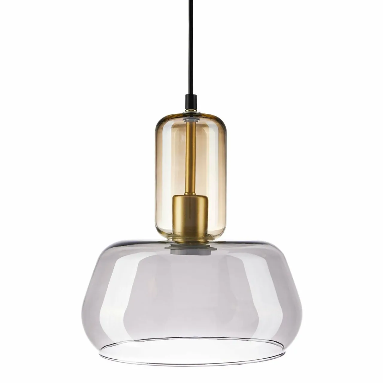 Lampe Suspension|OSTARIA Suspension lumineuse en verre (D24 cm) Dulcia Noir