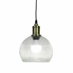 Lampe Suspension|EMINZA Suspension lumineuse en verre (D20 cm) Velden Transparent