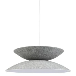 Lampe Suspension|OSTARIA Suspension lumineuse feutre et métal (D46 cm) Nimbus e Gris
