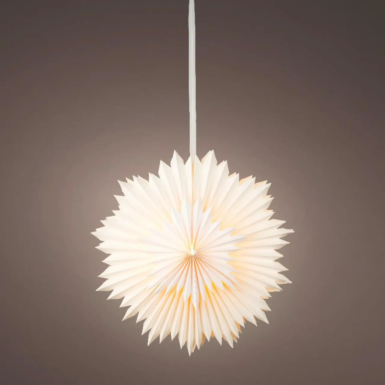 Déco Et Objet De Noël|Déco Et Objet Lumineux|KAEMINGK Suspension lumineuse papier LED (D40 cm) Origami Star chaud Blanc