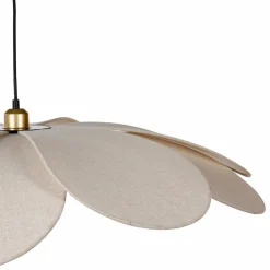 Lampe Suspension|OSTARIA Suspension lumineuse pétale Lin (D90 cm) Horizonte Beige