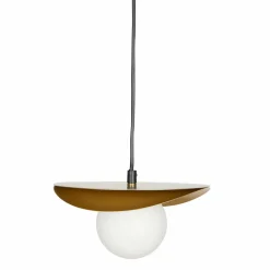 Lampe Suspension|OSTARIA Suspension lumineuse ronde en métal (D22 cm) Nuba Or