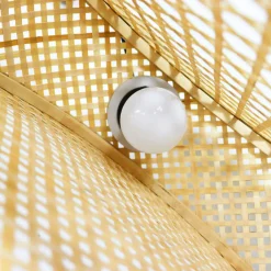 Lampe Suspension|EMINZA Suspension lumineuse ronde en bambou (D40 cm) Oraya Naturel