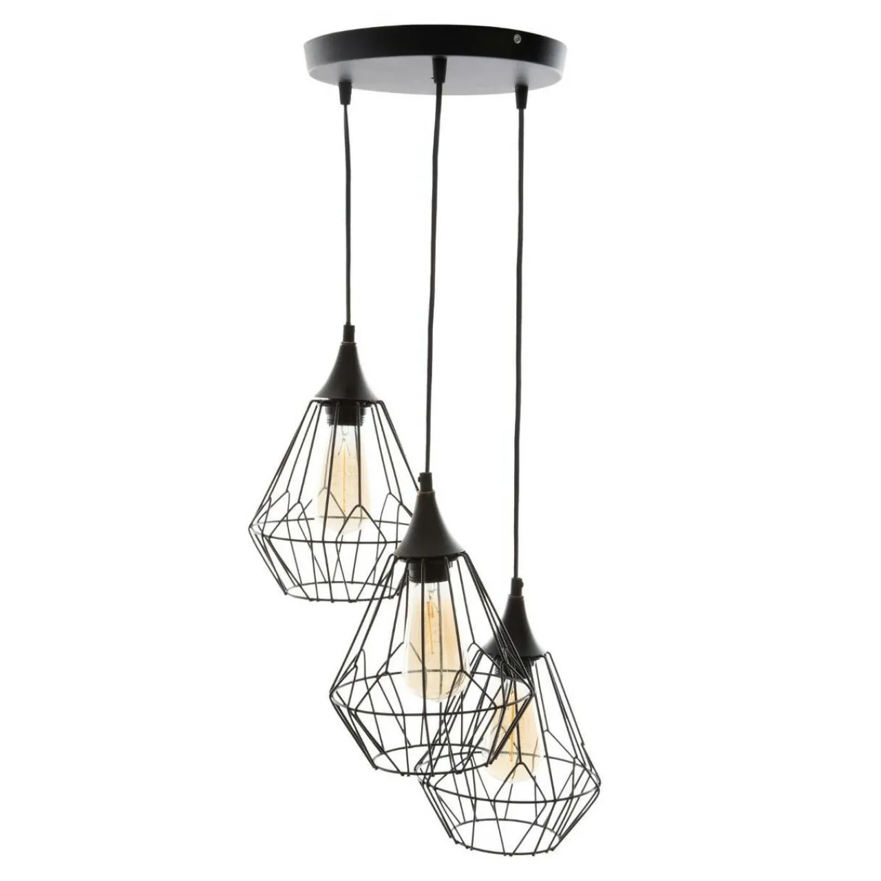 Lampe Suspension|ATMOSPHERA Suspension métal (D24,5 cm) Filaire Noir
