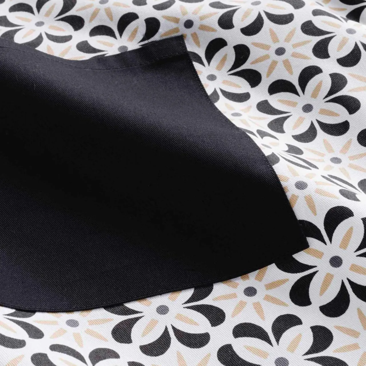 Accessoire Cuisine|douceur d'intu017drieur Tablier de cuisine coton avec poche (60 x 84 cm) Solaris Noir