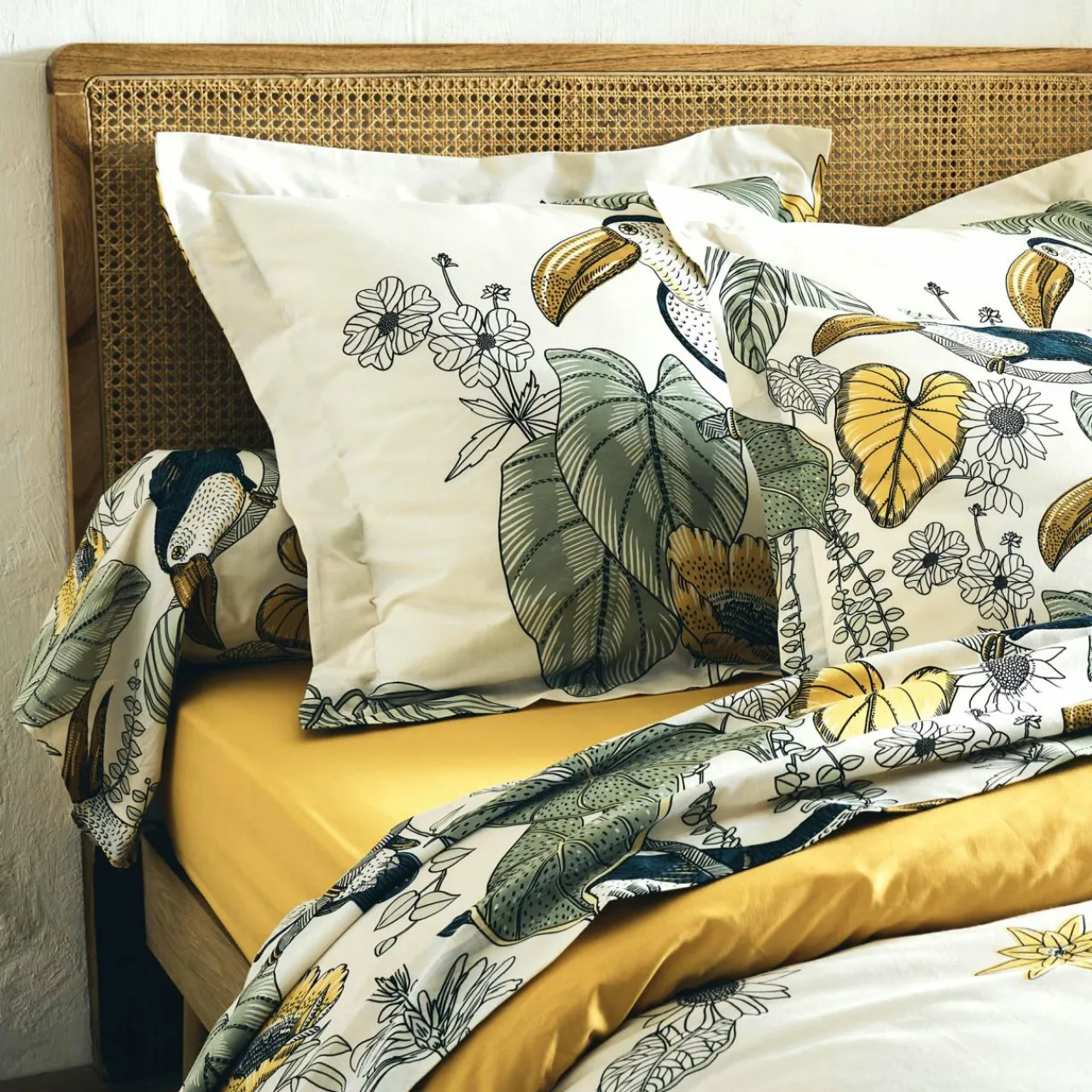 Taie D'Oreiller, Traversin|TRADILINGE Taie de traversin coton lavé (L200 cm) Toco e Vert