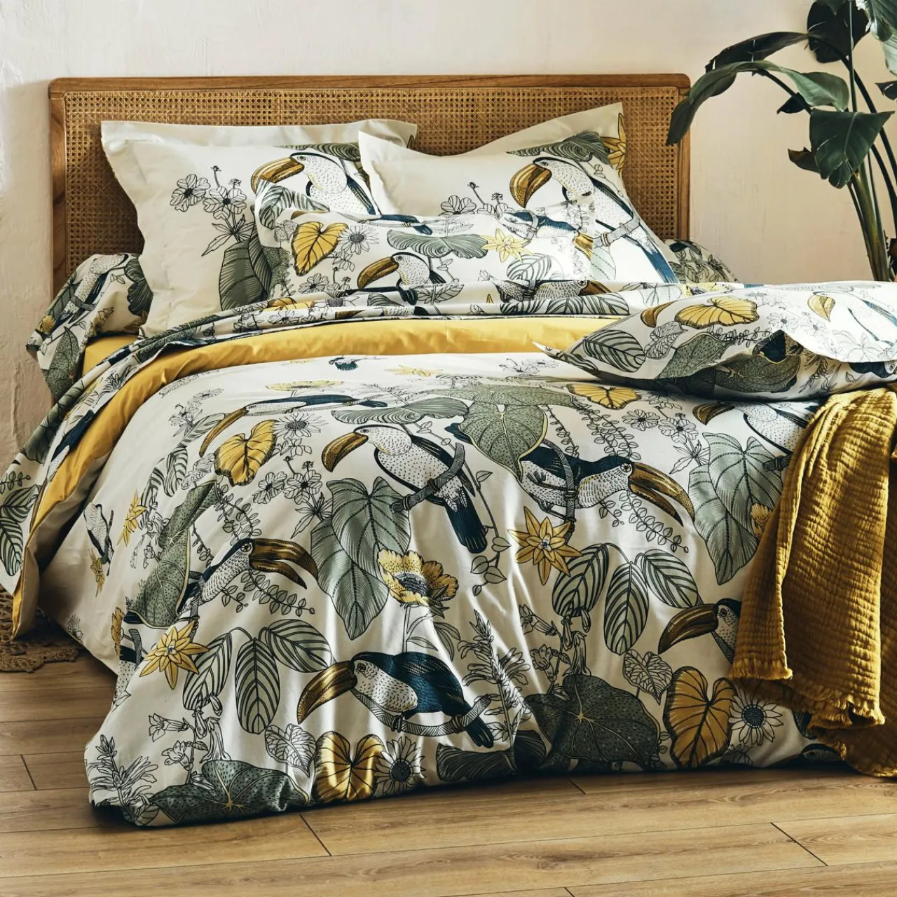 Taie D'Oreiller, Traversin|TRADILINGE Taie de traversin coton lavé (L200 cm) Toco e Vert